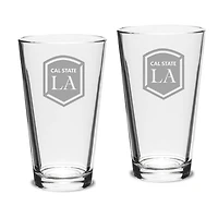 Cal State L.A. Golden Eagles 16oz. 2-Piece Classic Pub Glass Set