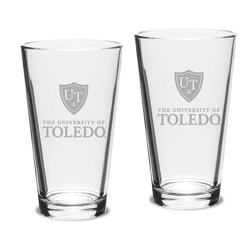 Toledo Rockets 16oz. 2-Piece Classic Pub Glass Set