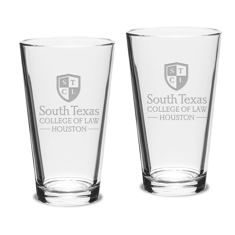 South Texas College of Law 16oz. 2-Piece Classic Pub Glass Set