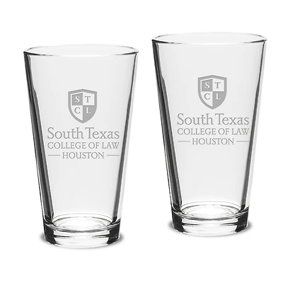 South Texas College of Law 16oz. 2-Piece Classic Pub Glass Set