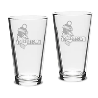 Youngstown State Penguins 16oz. 2-Piece Classic Pub Glass Set