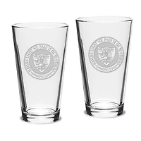 Wittenberg University Tigers Logo 16oz. 2-Piece Classic Pub Glass Set