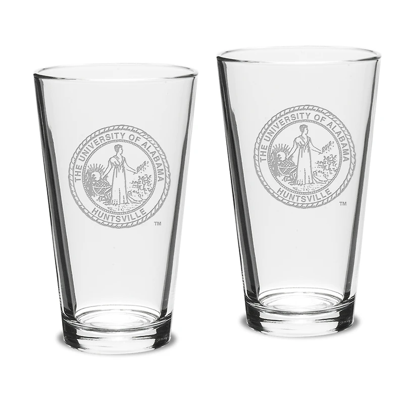 UAH Chargers 16oz. 2-Piece Classic Pub Glass Set