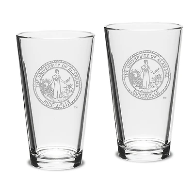UAH Chargers 16oz. 2-Piece Classic Pub Glass Set
