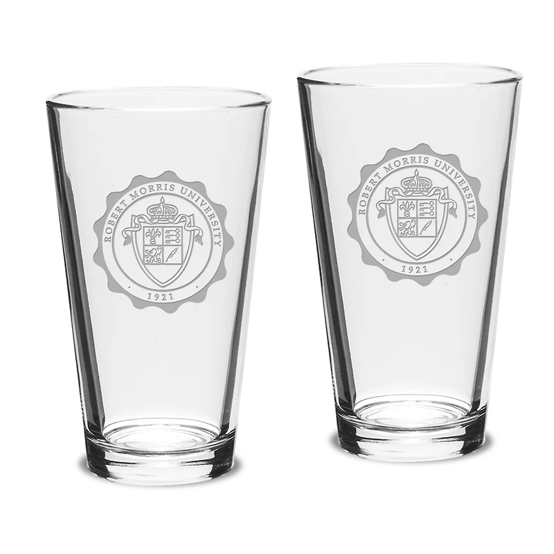 Robert Morris Colonials 16oz. 2-Piece Classic Pub Glass Set