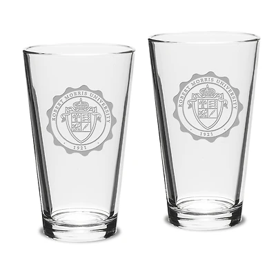 Robert Morris Colonials 16oz. 2-Piece Classic Pub Glass Set