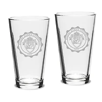 Robert Morris Colonials 16oz. 2-Piece Classic Pub Glass Set