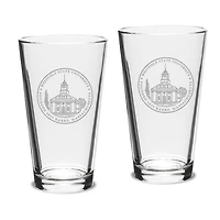 Westfield State Owls 16oz. 2-Piece Classic Pub Glass Set