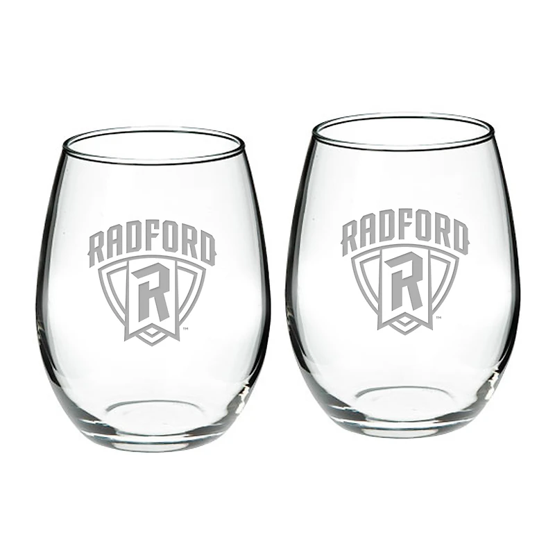 Radford Highlanders 21oz. 2-Piece Stemless Wine Glass Set