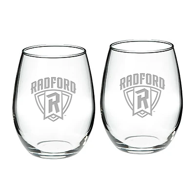 Radford Highlanders 21oz. 2-Piece Stemless Wine Glass Set