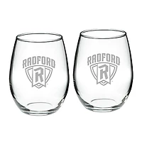 Radford Highlanders 21oz. 2-Piece Stemless Wine Glass Set