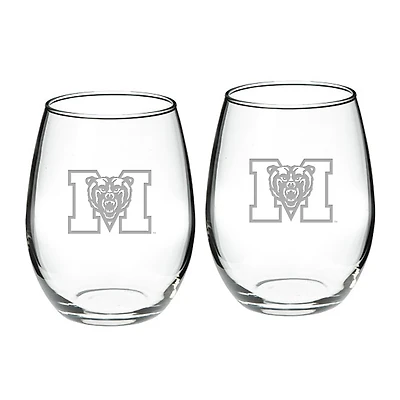 Mercer Bears 21oz. 2-Piece Stemless Wine Glass Set