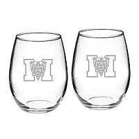 Mercer Bears 21oz. 2-Piece Stemless Wine Glass Set