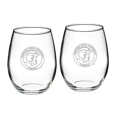 Norfolk State Spartans 21oz. 2-Piece Stemless Wine Glass Set