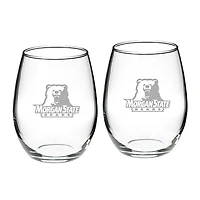 Morgan State Bears 21oz. 2-Piece Stemless Wine Glass Set