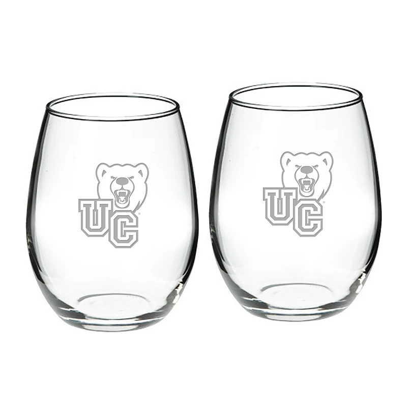 Ursinus Bears 21oz. 2-Piece Stemless Wine Glass Set