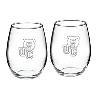Ursinus Bears 21oz. 2-Piece Stemless Wine Glass Set