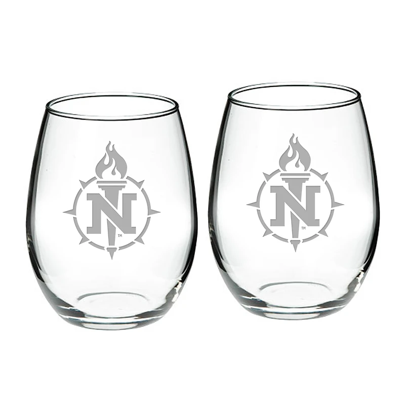 Northern Michigan Wildcats 21oz. 2-Piece Stemless Wine Glass Set