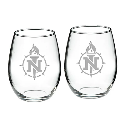 Northern Michigan Wildcats 21oz. 2-Piece Stemless Wine Glass Set