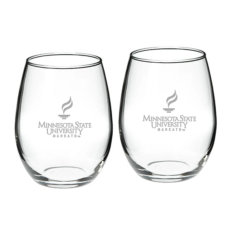 Minnesota State Mavericks 21oz. 2-Piece Stemless Wine Glass Set