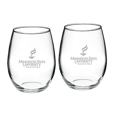 Minnesota State Mavericks 21oz. 2-Piece Stemless Wine Glass Set