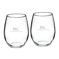 Birmingham-Southern Panthers 21oz. 2-Piece Stemless Wine Glass Set