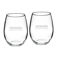 McDaniel Green Terror 21oz. 2-Piece Stemless Wine Glass Set