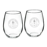 Sonoma State Seawolves 21oz. 2-Piece Stemless Wine Glass Set