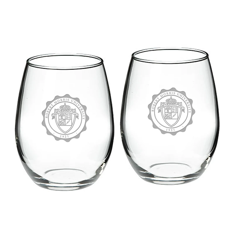 Robert Morris Colonials 21oz. 2-Piece Stemless Wine Glass Set