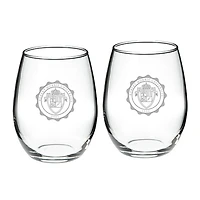 Robert Morris Colonials 21oz. 2-Piece Stemless Wine Glass Set