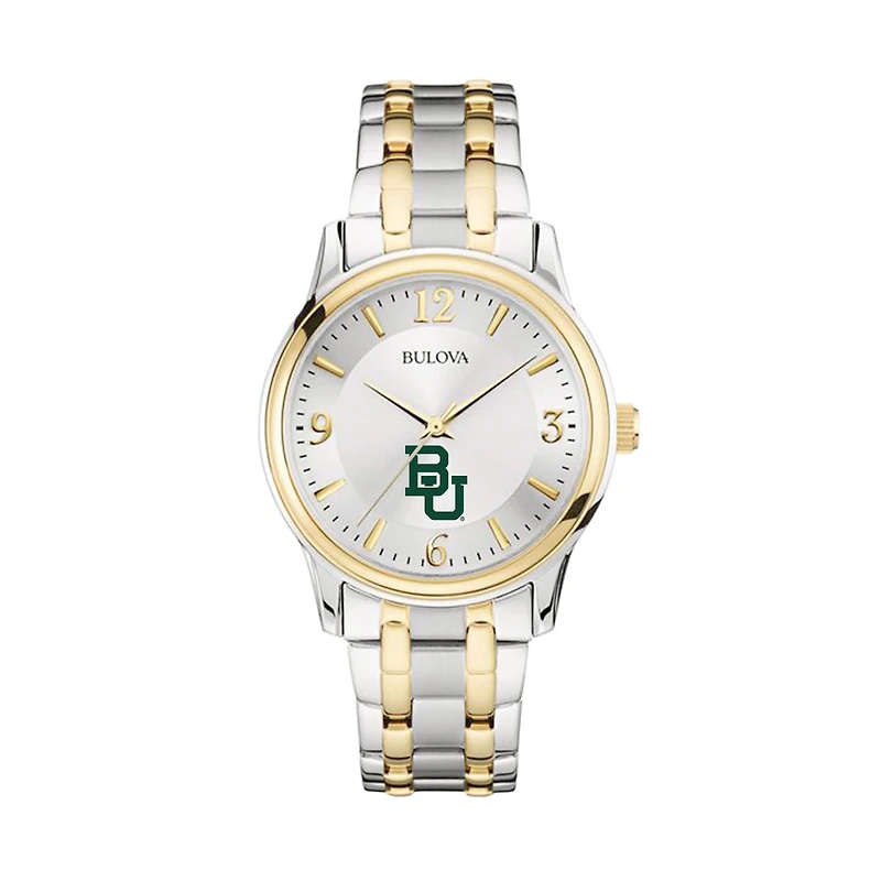 Bulova Silver/Gold Baylor Bears Classic Two-Tone Round Watch
