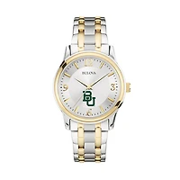 Bulova Silver/Gold Baylor Bears Classic Two-Tone Round Watch