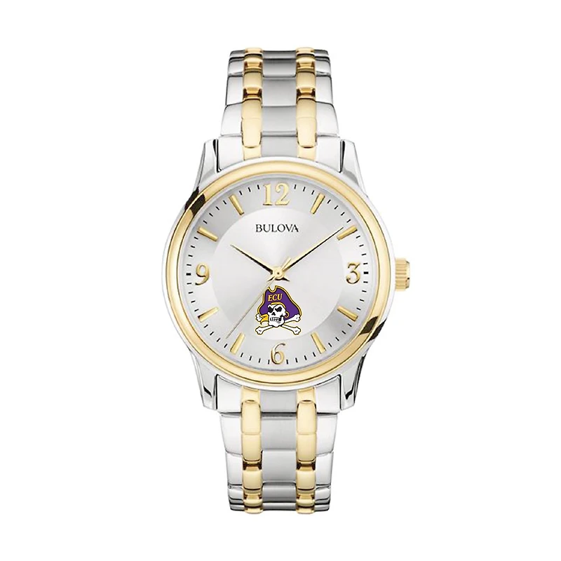 Bulova Silver/Gold ECU Pirates Classic Two-Tone Round Watch