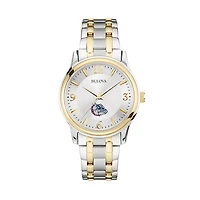Bulova Silver/Gold Gonzaga Bulldogs Classic Two-Tone Round Watch