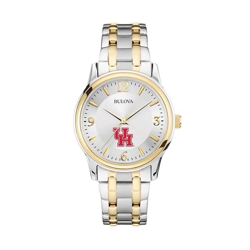 Bulova Silver/Gold Houston Cougars Classic Two-Tone Round Watch