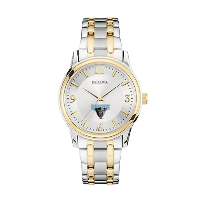 Bulova Silver/Gold Maine Black Bears Classic Two-Tone Round Watch