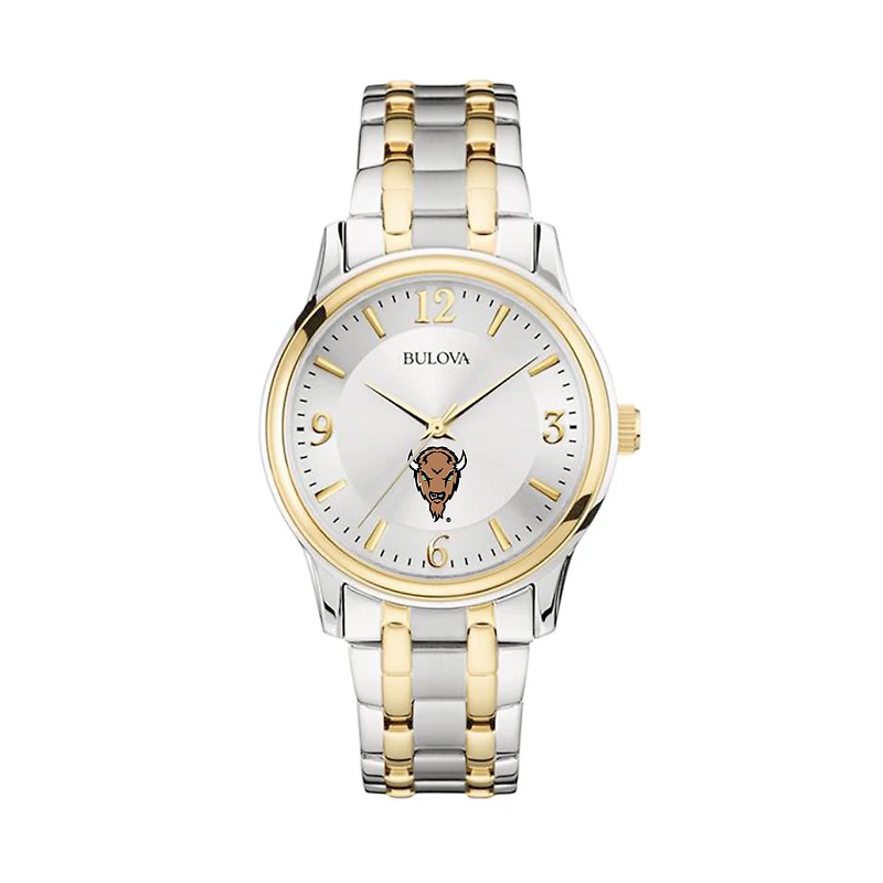 Bulova Silver/Gold Marshall Thundering Herd Classic Two-Tone Round Watch