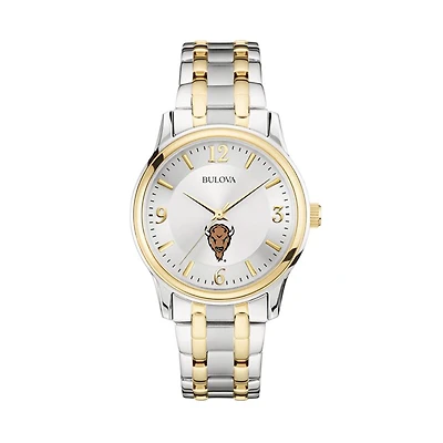 Bulova Silver/Gold Marshall Thundering Herd Classic Two-Tone Round Watch