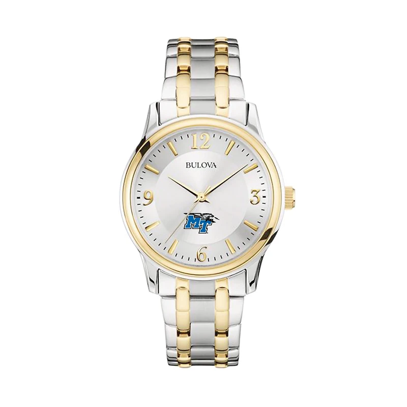 Bulova Silver/Gold MTSU Blue Raiders Classic Two-Tone Round Watch