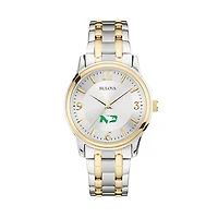 Bulova Silver/Gold North Dakota Classic Two-Tone Round Watch