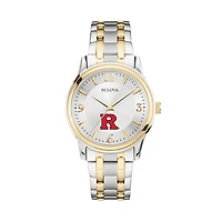 Bulova Silver/Gold Rutgers Scarlet Knights Classic Two-Tone Round Watch