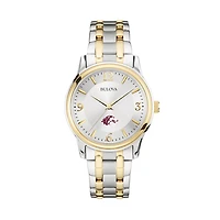 Bulova Silver/Gold Southern Illinois Salukis Classic Two-Tone Round Watch