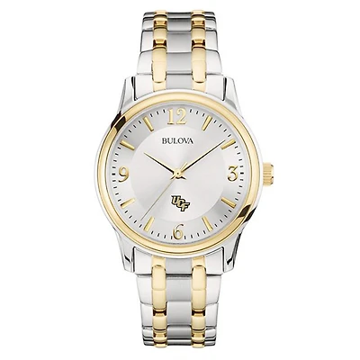 Bulova Silver/Gold UCF Knights Classic Two-Tone Round Watch