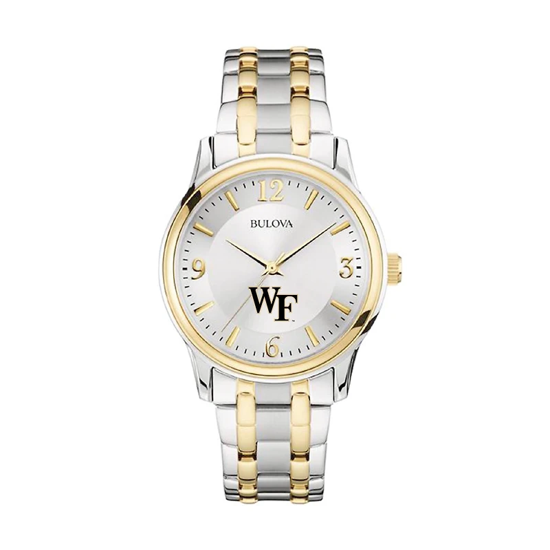 Bulova Silver/Gold Wake Forest Demon Deacons Classic Two-Tone Round Watch