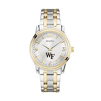 Bulova Silver/Gold Wake Forest Demon Deacons Classic Two-Tone Round Watch