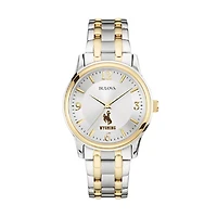 Bulova Silver/Gold Wyoming Cowboys Classic Two-Tone Round Watch