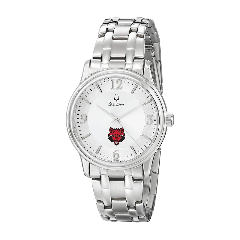 Men's Bulova Silver Arkansas State Red Wolves