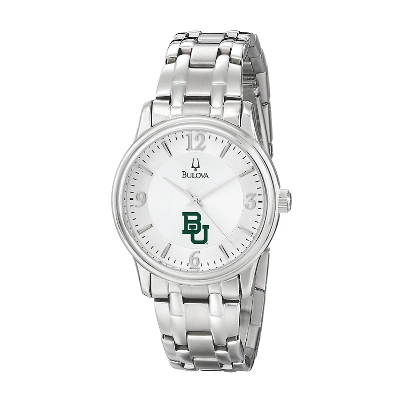 Men's Bulova  Silver Baylor Bears