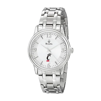 Men's Bulova  Silver Cincinnati Bearcats