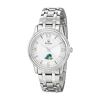 Men's Bulova  Silver Delaware Fightin' Blue Hens